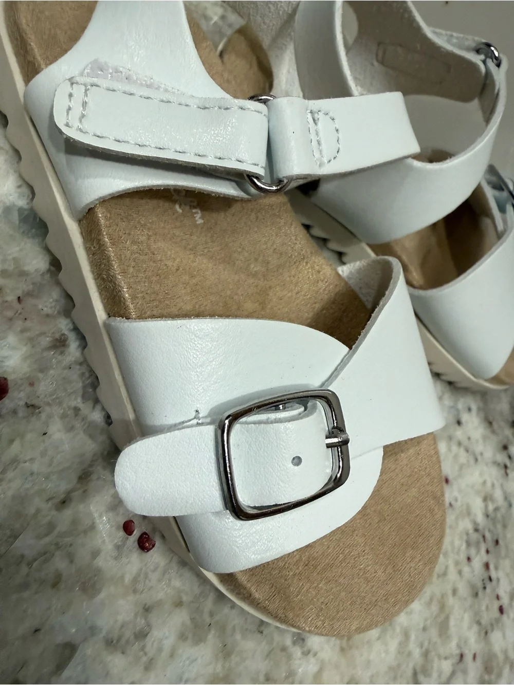 3/$15* Cat & Jack White Buckle Strap Sandals “Sharon” Size 7